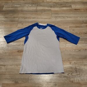 Nike Pro Blue and Gray Raglan Shirt